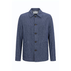 Malo Blue Linen Men's Jacket