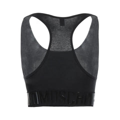 Moschino Black Cotton Sport Bra