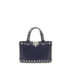 Valentino Garavani Black Calf Leather Bos Taurus Handbag