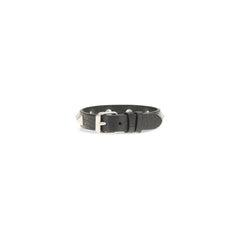 Valentino Garavani Black Calf Leather Bos Taurus Bracelet