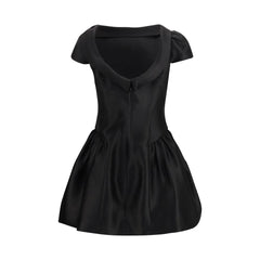 Self-Portrait Black Polyester Casual Dress