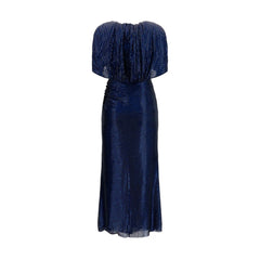 Self-Portrait Blue Polyester Cocktail Dress