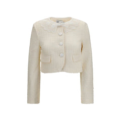 Self-Portrait Beige Polyester Full-Length Jacket
