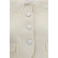 Self-Portrait Beige Polyester Full-Length Jacket