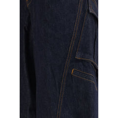 Self-Portrait Blue Cotton Cargo Pants