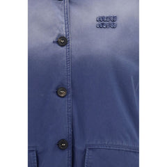 Miu Miu Blue Cotton Bomber