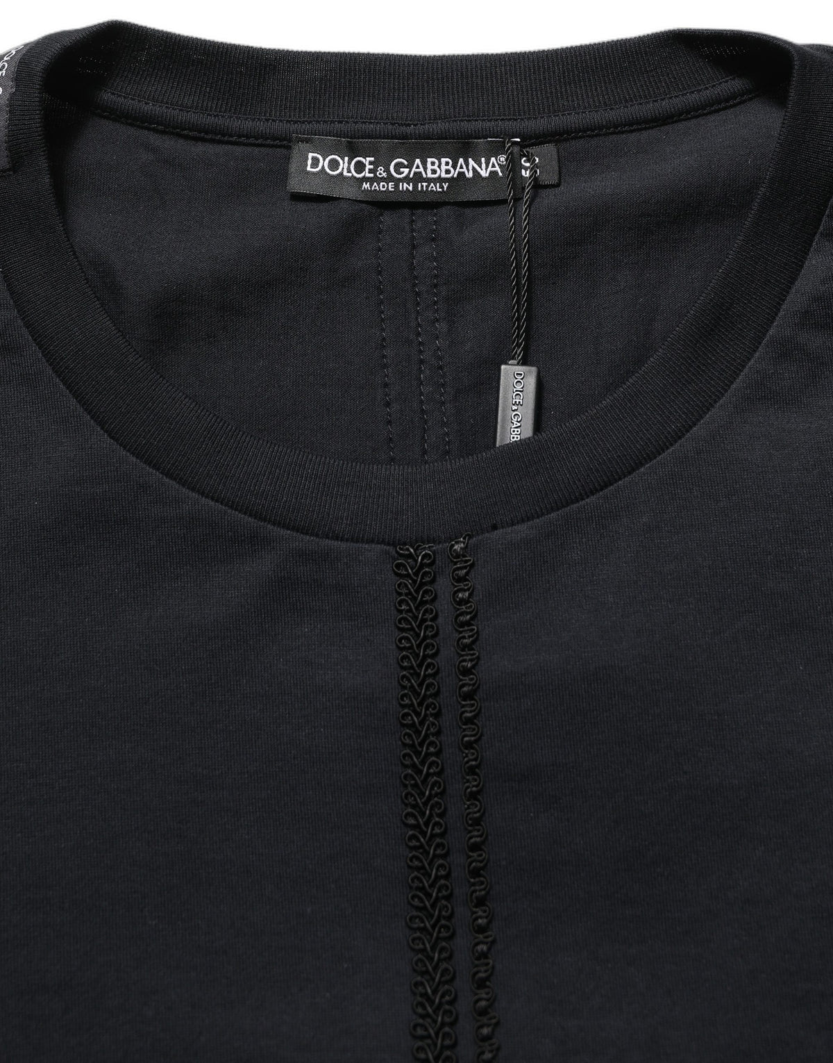 Dolce & Gabbana Dark Blue Cotton Round Neck Pullover Sweater