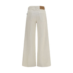 Haikure White Cotton Relaxed Fit Jeans