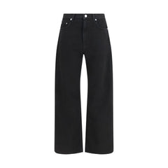 Haikure Black Cotton Straight-Leg Jeans