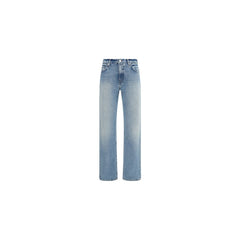 Haikure Blue Cotton Straight-Leg Jeans
