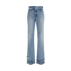 Haikure Blue Cotton Flared Jeans