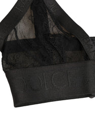 Dolce & Gabbana Black Logo Monogram Soft Cup Brassiere Underwear