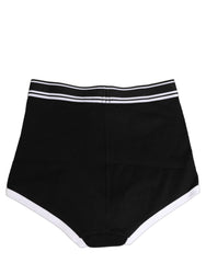 Dolce & Gabbana Black White Logo Waistband Coulotte Panty Underwear