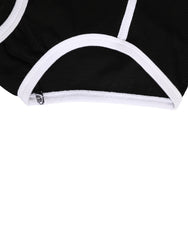 Dolce & Gabbana Black White Logo Waistband Coulotte Panty Underwear