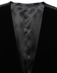 Dolce & Gabbana Black Wool Blend Waistcoat Formal Dress Vest