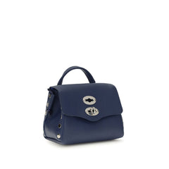 Zanellato Blue Calf Leather Bos Taurus Shoulder Bag