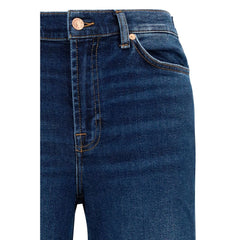 7FOR Blue Cotton Flared Jeans