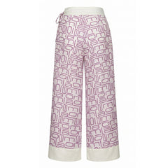 Malo Purple Silk Women Pants