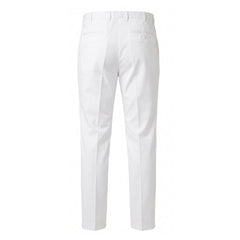 Malo White Cotton Men Pant
