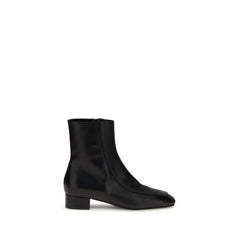 Herbert Levine Black Calf Leather Bos Taurus Ankle Boots
