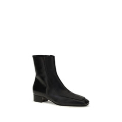 Herbert Levine Black Calf Leather Bos Taurus Ankle Boots