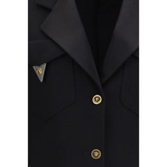 Versace Black Wool Oves Aries Blazer
