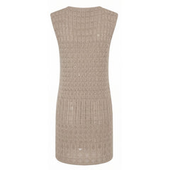 Malo Beige Cotton Women Dress