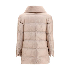 Herno Beige Goose Down Full-Length Jacket