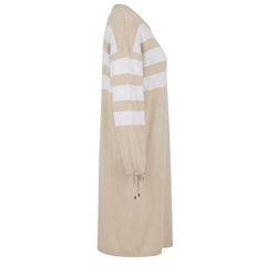 Malo Beige Cotton Women Dress