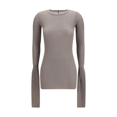 Rick Owens Gray Viscose Long Sleeve T-Shirt