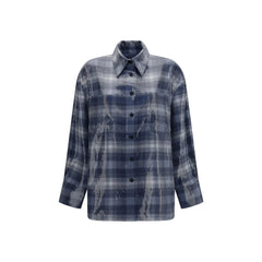 PINKO Blue Polyester Pattern Shirt