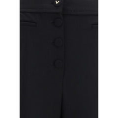 Valentino Garavani Black Wool Oves Aries Flared Pants
