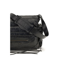 Balenciaga Black Lamb Ovis Aries Aries Shoulder Bag