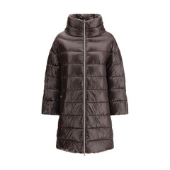 Herno Brown Polyester Full-Length Jacket