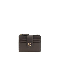 PINKO Brown Calf Leather Bos Taurus Wallet