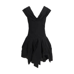 Magda Butrym Black Cotton Cocktail Dress