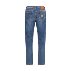 Dolce & Gabbana Blue Cotton Straight-Leg Jeans