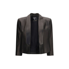 Balmain Black Lamb Ovis Aries Aries Leather Jacket