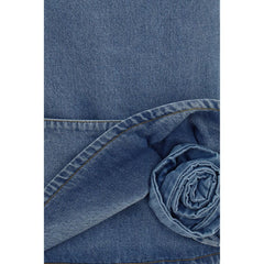 Magda Butrym Blue Cotton Casual Dress