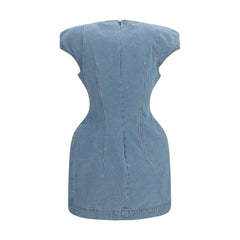 Magda Butrym Blue Cotton Casual Dress