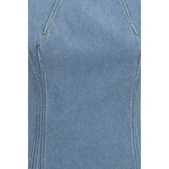 Magda Butrym Blue Cotton Casual Dress