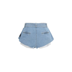 Magda Butrym Blue Cotton Bermuda Shorts
