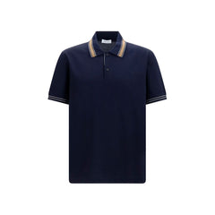 Ferragamo Blue Cotton Polo Shirt