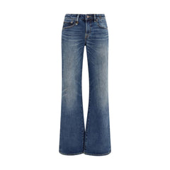 R13 Blue Cotton Straight-Leg Jeans