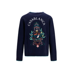 Casablanca Blue Wool Oves Aries Cardigan