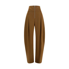 Ferragamo Brown Wool Oves Aries Casual Pants