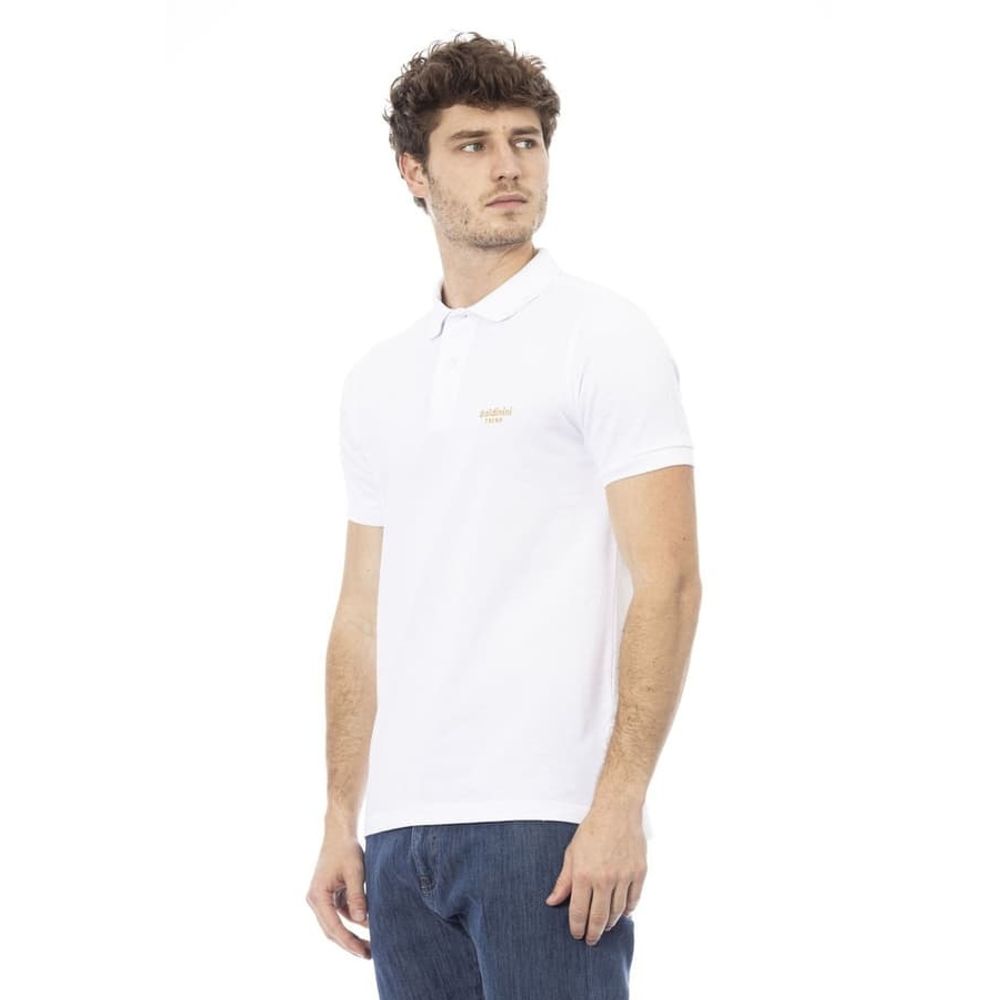 Baldinini Trend White Cotton Polo Shirt