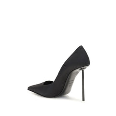 LE SILLA Black Calf Leather Bos Taurus High Heel Pumps
