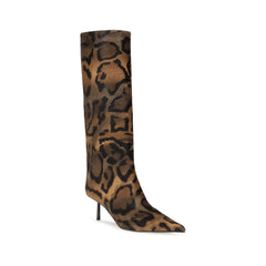 LE SILLA Brown Hair High Heel Boots