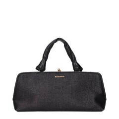 Jil Sander Black Raffia Handbag